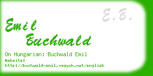 emil buchwald business card